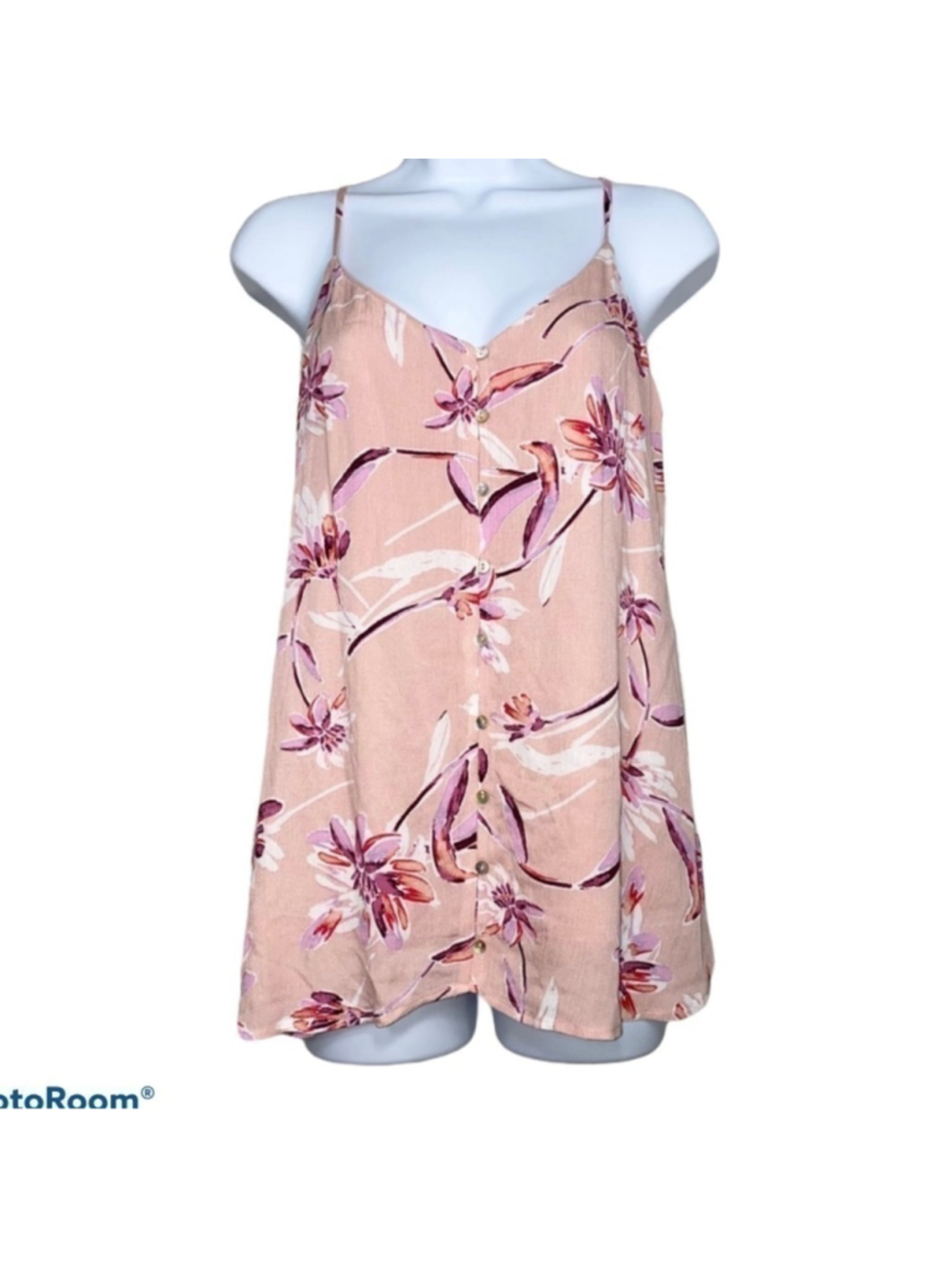 STACCATO pink floral blouse spaghetti strap top